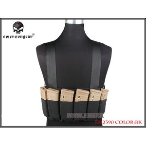 Разгрузка EmersonGear Speed SCAR-H Chest Rig, с карманами (Black)