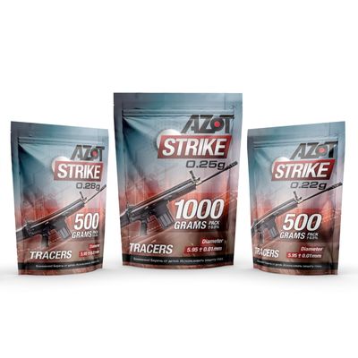 Шары трассерные Azot Strike Tracers 0,25 г, 4000 штук (1 кг, зеленые)