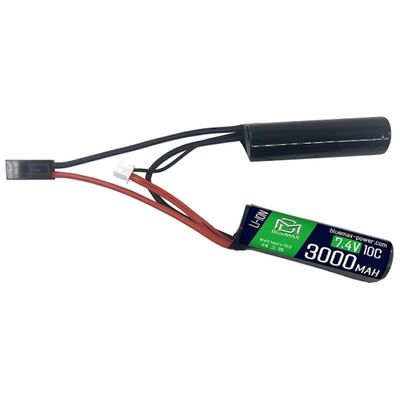 Аккумулятор BlueMAX Li-Ion 7.4V 3000mah 10C(30A) Nunchuck, 2x (68x20) мм