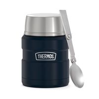 Термос для еды THERMOS KING SK-3000 MMB 0,47L, складная ложка (черный)