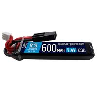 Аккумулятор BlueMAX Li-Po 7.4V 600mah 20C (PDW) w/ Mini Tamiya