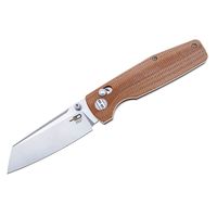 Нож складной Bestech Slasher 7,8 см, сталь D2, рукоять Micarta Brown