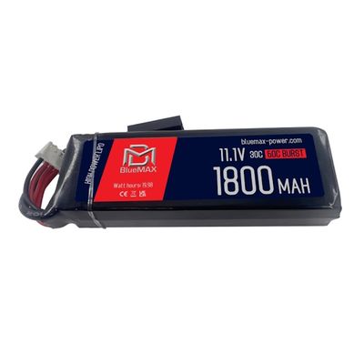 Аккумулятор BlueMAX Li-Po 11.1V 1800mah 30C Brick, 103x34x21 мм