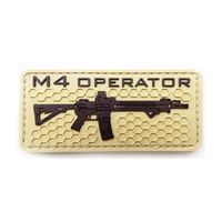 Шеврон "M4 Operator", PVC на велкро, 80x40 мм (Coyote)