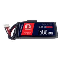 Аккумулятор BlueMAX Li-Po 11.1V 1600mah 40C Brick, 85x34x21 мм