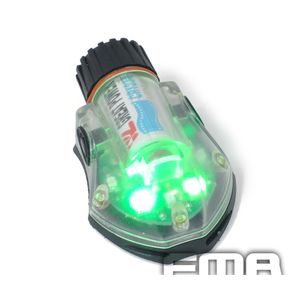 Тактический сигнальный маячок для шлема FMA Manta Strobe (Black/Green)