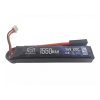 Аккумулятор BlueMAX Li-Po 7.4V 1550mah 20C Stick, 92x18x17 мм