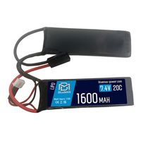 Аккумулятор BlueMAX Li-Po 7.4V 1600mah 20C Nunchuck, 2x (94x30x7) мм