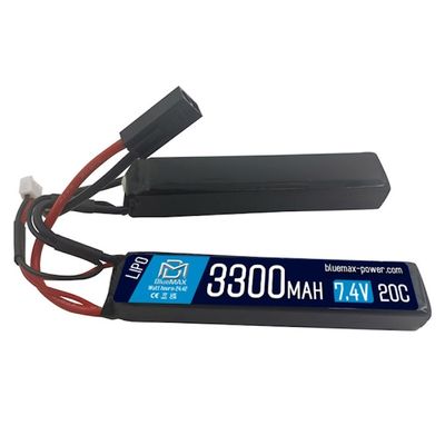 Аккумулятор BlueMAX Li-Po 7.4V 3300mah 30C Nunchuck, 2x (128x21x19) мм