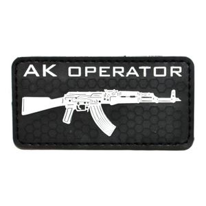 Шеврон "AK Operator", PVC на велкро, 80x40 мм (Black)