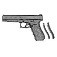 Страйкбольный пистолет WE Glock-34 Gen.4 Silver, сменные накладки (WE-G008B-SV)