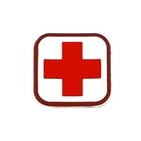 Шеврон EmersonGear Medic Square 1" PVC Patch-3 (Red/White)