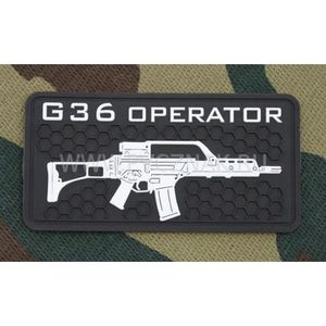 Шеврон "G36 Operator", PVC на велкро, 80x40 мм (Black)