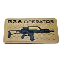 Шеврон "G36 Operator", PVC на велкро, 80x40 мм (Coyote)