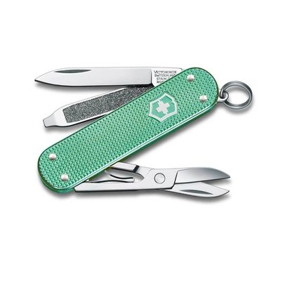 Нож-брелок Victorinox Classic Alox 0.6221.221G "Minty Mint" (58 мм, мятный)