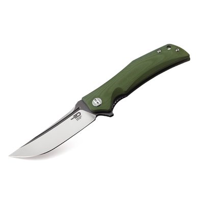 Нож складной Bestech Scimitar 8,9 см, сталь D2, рукоять G10 Green