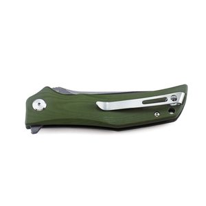 Нож складной Bestech Scimitar 8,9 см, сталь D2, рукоять G10 Green