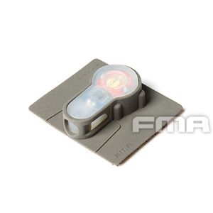 Тактический сигнальный маячок для шлема FMA S-LITE Hook Base Strobe (Grey/Red)