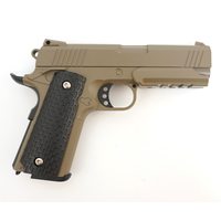 Страйкбольный пистолет Galaxy G.25D (Colt 1911 Rail) песочный