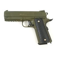 Страйкбольный пистолет Galaxy G.25G (Colt 1911 Rail) зеленый