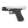 Страйкбольный пистолет WE Glock-17 Gen.4 Silver, сменные накладки (WE-G001B-SV)