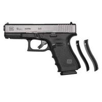 Страйкбольный пистолет WE Glock-19 Gen.4 Silver, сменные накладки (WE-G003B-SV)