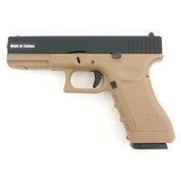 Страйкбольный пистолет KJW KP-17 Glock G17 Gas Tan, металл. затвор