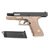 Страйкбольный пистолет KJW KP-17 Glock G17 Gas Tan, металл. затвор