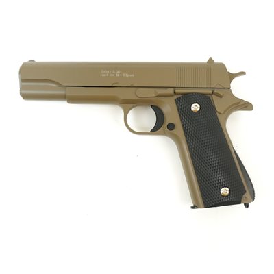 Страйкбольный пистолет Galaxy G.13D (Colt 1911) песочный