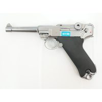 Страйкбольный пистолет WE Luger P08 4" Silver (WE-P004)