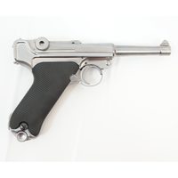 Страйкбольный пистолет WE Luger P08 4" Silver (WE-P004)