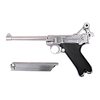 Страйкбольный пистолет WE Luger P08 6" Silver (WE-P005)