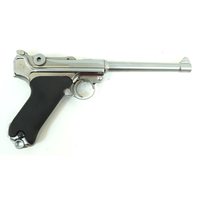 Страйкбольный пистолет WE Luger P08 6" Silver (WE-P005)