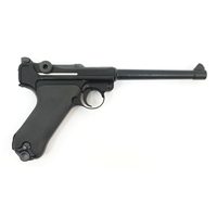 Страйкбольный пистолет WE Luger P08 6" Black (WE-P002)