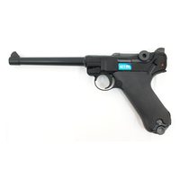 Страйкбольный пистолет WE Luger P08 6" Black (WE-P002)