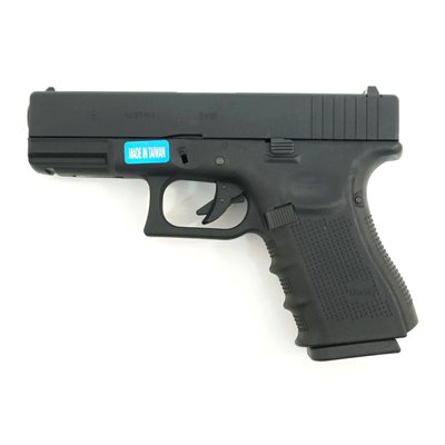 Страйкбольный пистолет WE Glock-19 Gen.4, сменные накладки (WE-G003B-BK)