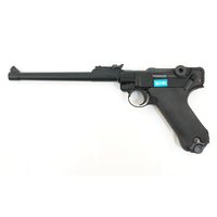 Страйкбольный пистолет WE Luger P08 8" Black (WE-P003)