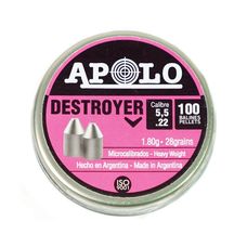 Пули Apolo Destroyer 5,5 мм, 1,8 г (100 штук)