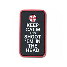 Шеврон "Keep Calm & Shoot them", PVC на велкро, 90x50 мм