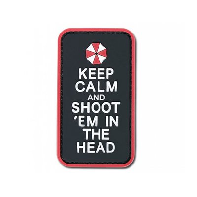 Шеврон "Keep Calm & Shoot them", PVC на велкро, 90x50 мм