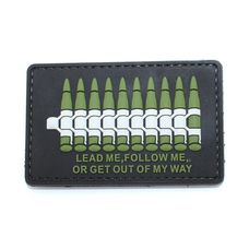 Шеврон "Lead me, Follow me", PVC на велкро, 80x50 мм