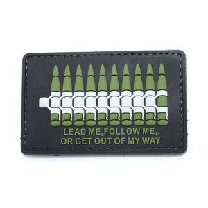 Шеврон "Lead me, Follow me", PVC на велкро, 80x50 мм