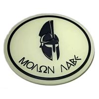 Шеврон "MOLON LABE", PVC на велкро, 80x80 мм (светится в темноте)