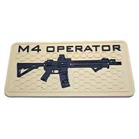 Шеврон "M4 Operator" PVC на велкро, 80x40 мм (Tan)