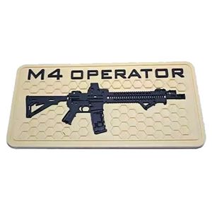 Шеврон "M4 Operator" PVC на велкро, 80x40 мм (Tan)