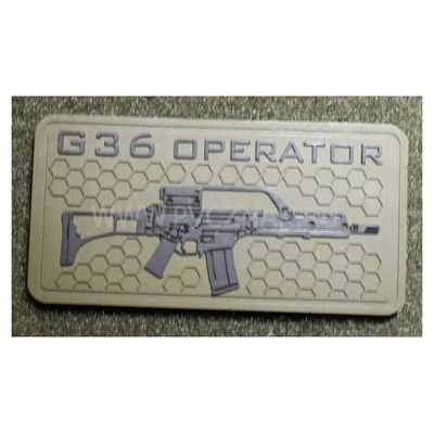 Шеврон "G36 Operator", PVC на велкро, 80x40 мм (Olive)