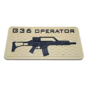 Шеврон "G36 Operator", PVC на велкро, 80x40 мм (Tan)